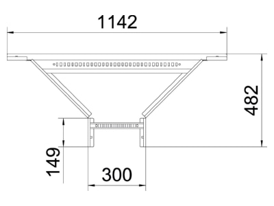 Mazeichnung 1 OBO LAA 630 R3 FS Abzweigstueck anbau