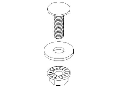 Dimensional drawing Niedax FLMU 6X20 F Machine screw M6x20mm