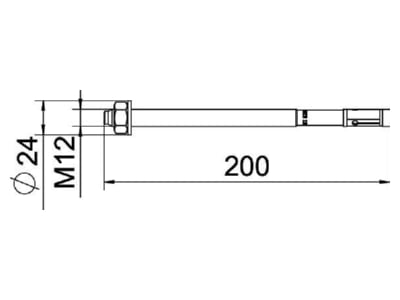 Mazeichnung OBO BZ312x200 50 125 Bolzenanker BZ3