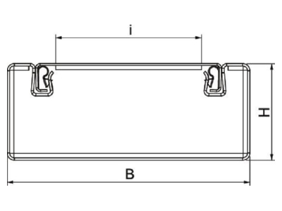 Mazeichnung OBO PLM D 0410 RW Installationskanal Metall m Brandschutzgewebe