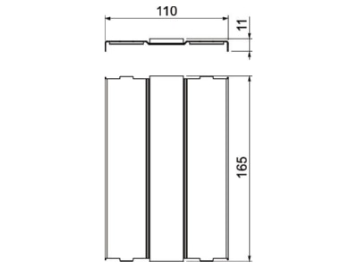 Dimensional drawing OBO PLM LS 200 Accessory for fire resistant duct