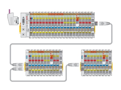 Circuit diagram WAGO 750 628 Fieldbus power supply segment module