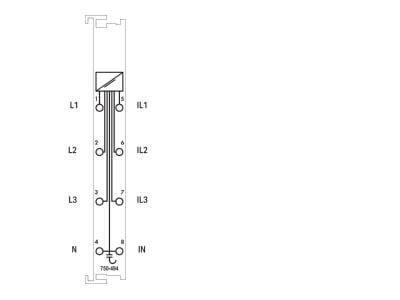 Circuit diagram WAGO 750 494 Fieldbus function  technology module