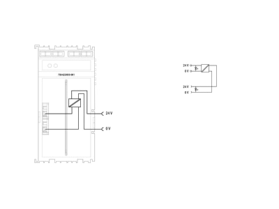 Circuit diagram WAGO 750 625 000 001 Fieldbus power supply segment module