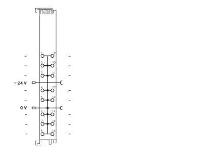 Circuit diagram WAGO 750 1606 040 000 Fieldbus power supply segment module