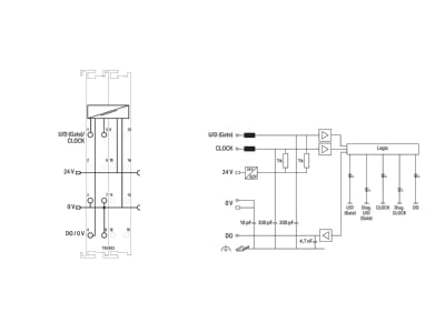 Circuit diagram WAGO 750 633 Fieldbus function  technology module