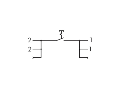 Circuit diagram WAGO 789 801 Switch for distribution board 10A
