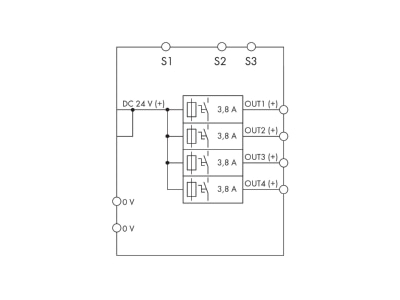 Circuit diagram WAGO 787 1664 004 1000 Current monitoring relay 3 8A
