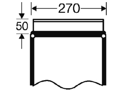 Dimensional drawing Hensel FP FM 240 Cable screw gland plate for enclosure