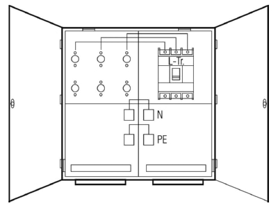 Product image 1 ABN WMS121 55 Equipped meter cabinet
