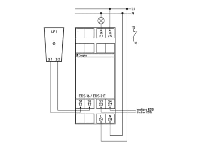 Circuit diagram Doepke EDS 16 m LS DIN rail
