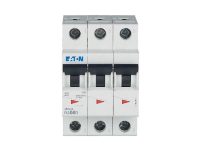 Front view 3 Eaton FAZ D40 3 Miniature circuit breaker 3 p D40A
