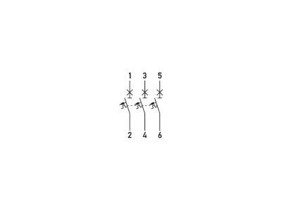 Circuit diagram Doepke DLS 6H B20 3 6 kA Miniature circuit breaker 3 p B20A
