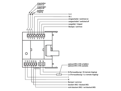 Schaltbild Doepke DFA 2   3 Fernantrieb 230V AC