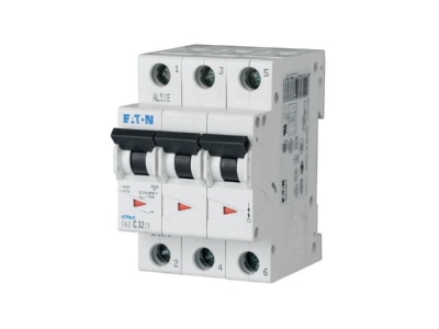 Ansicht links 2 Eaton FAZ Z32 3 LS Schalter 32A  2 p  Z Char 