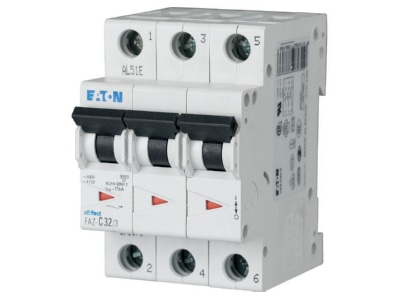 Ansicht links 3 Eaton FAZ Z32 3 LS Schalter 32A  2 p  Z Char 