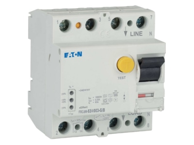Product image 1 Eaton FRCDM 63 4 003 G B Residual current breaker 4 p 63 0 03A
