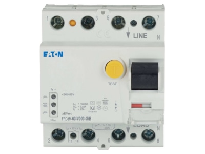 Product image 3 Eaton FRCDM 63 4 003 G B Residual current breaker 4 p 63 0 03A