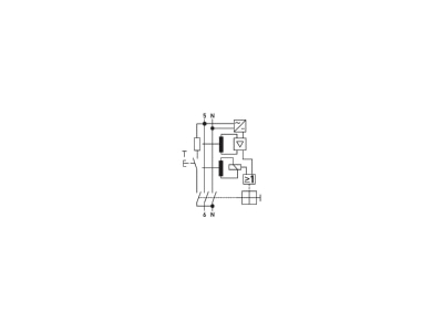 Circuit diagram Doepke DFS4 040 2 0 03 EV Residual current breaker 2 p
