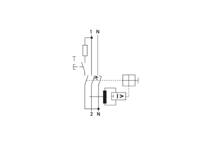 Circuit diagram Doepke DRCBO3 C10 0 03 1N A Earth leakage circuit breaker C10 0 03A
