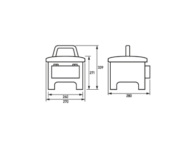 Mazeichnung Doepke DPB 32 01 010 Protection Box In32A Out32A