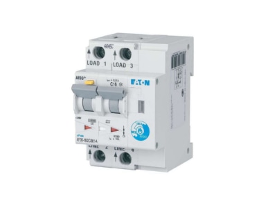 Product image view left Eaton AFDD 16 2 C 001 A Earth leakage circuit breaker with
