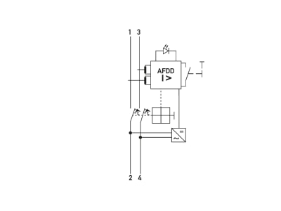 Circuit diagram Doepke DAFDD 1 C40 0 03 2 A Earth leakage circuit breaker with
