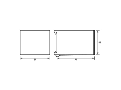 Dimensional drawing Doepke DSE D02 50 EI D0 system fuse link D02 50A