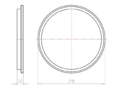 Mazeichnung Kaiser 1282 10 Frontteil HaloX 180 universell bis 180mm