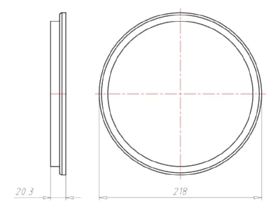 Mazeichnung Kaiser 1282 11 Frontteil HaloX 180 universell bis 180mm