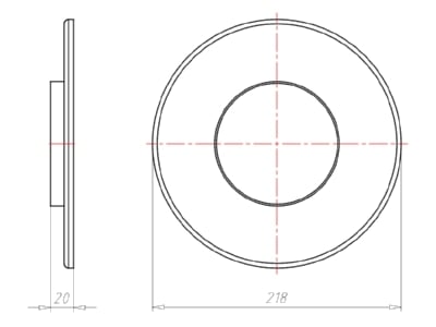 Mazeichnung Kaiser 1282 61 Frontteil HaloX 180 100mm f  Sichtbeton