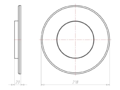 Mazeichnung Kaiser 1282 62 Frontteil HaloX 180 110mm f  Sichtbeton