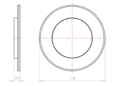 Mazeichnung Kaiser 1282 63 Frontteil HaloX 180 125mm f  Sichtbeton