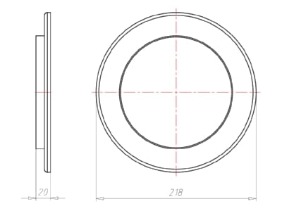 Mazeichnung Kaiser 1282 64 Frontteil HaloX 180 145mm f  Sichtbeton