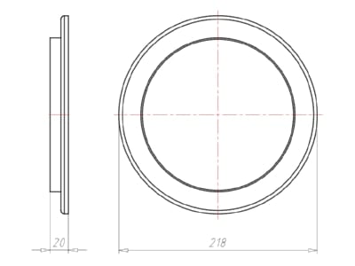 Mazeichnung Kaiser 1282 65 Frontteil HaloX 180 160mm f  Sichtbeton