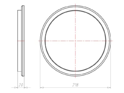 Mazeichnung Kaiser 1282 66 Frontteil HaloX 180 180mm f  Sichtbeton