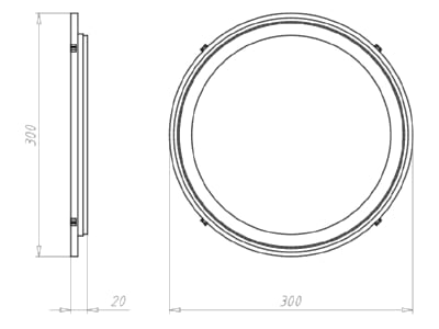 Mazeichnung Kaiser 1283 05 Frontteil HaloX 250 Einbaudurchm  240mm