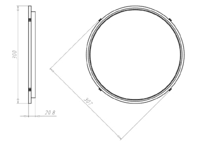 Mazeichnung Kaiser 1283 11 Frontteil HaloX 250 bis 250 mm