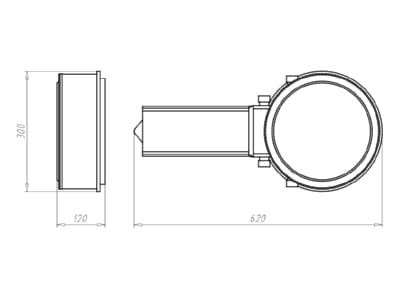 Mazeichnung Kaiser 1283 76 Einbaugehaeuse HaloX 250 universal Frontteil