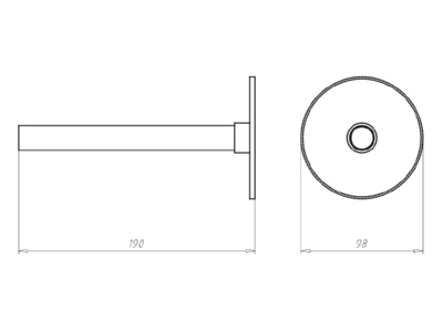 Dimensional drawing Kaiser 1299 63 Installation set