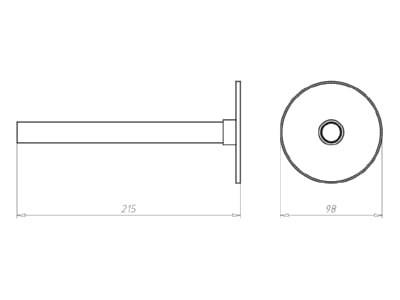 Mazeichnung Kaiser 1299 64 Wandeinbausatz HaloX 180 Bauhoehe bis 200mm