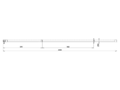 Dimensional drawing 1 DEHN SCS 72 2000 Operating rod
