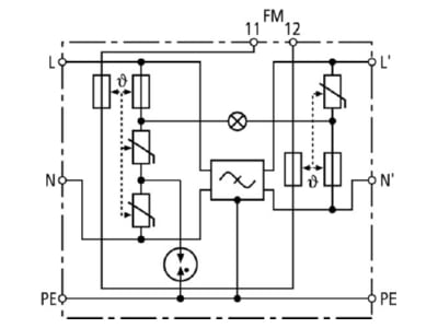 Schaltbild 2 Dehn SPS PRO UeS Ableiter SPS Protector