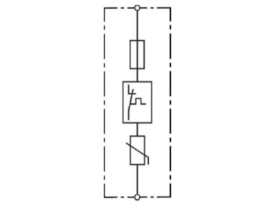 Circuit diagram 1 DEHN V NH00 280 FM Surge protection for power supply
