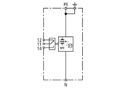 Circuit diagram 1 DEHN DGPM 440 FM Lightning arrest for power supply 100kA
