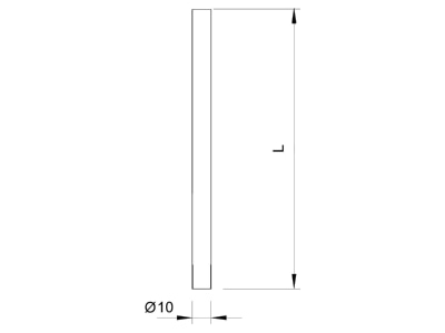 Dimensional drawing 1 OBO 101 J1000 Interception rod
