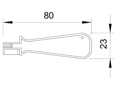 Mazeichnung 2 OBO LSA TOOL Auflegewerkzeug