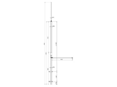 Dimensional drawing 1 Dehn 105 440 Interception rod
