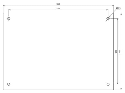 Dimensional drawing 1 DEHN 480 598 Signing plate for lightning protection
