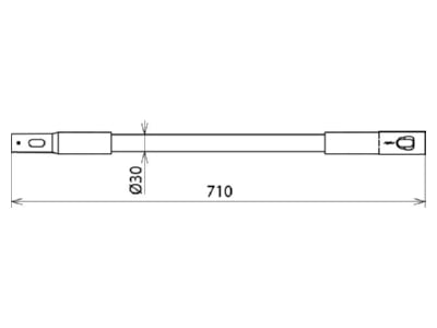 Dimensional drawing 1 DEHN HV STK 30 710 Accessories for safety equipment
